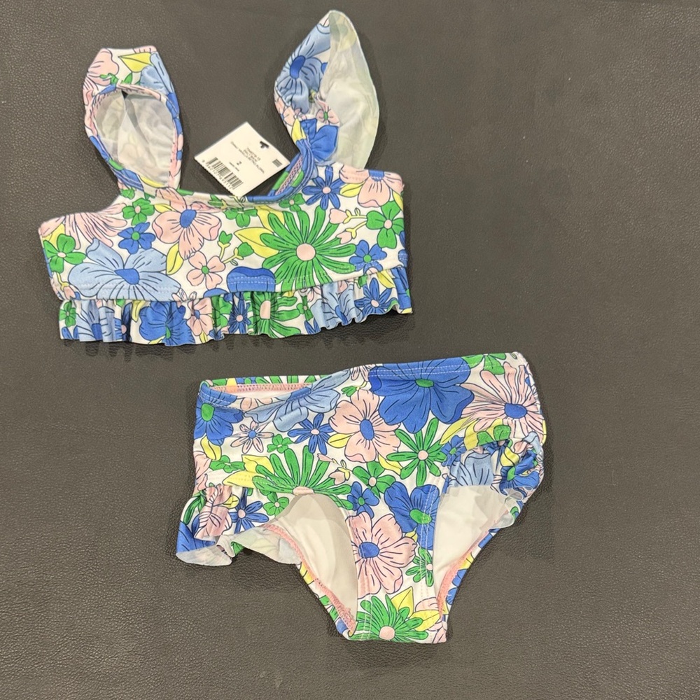 Cotton On Kids Floral Bikini - Blue, Green, Pink